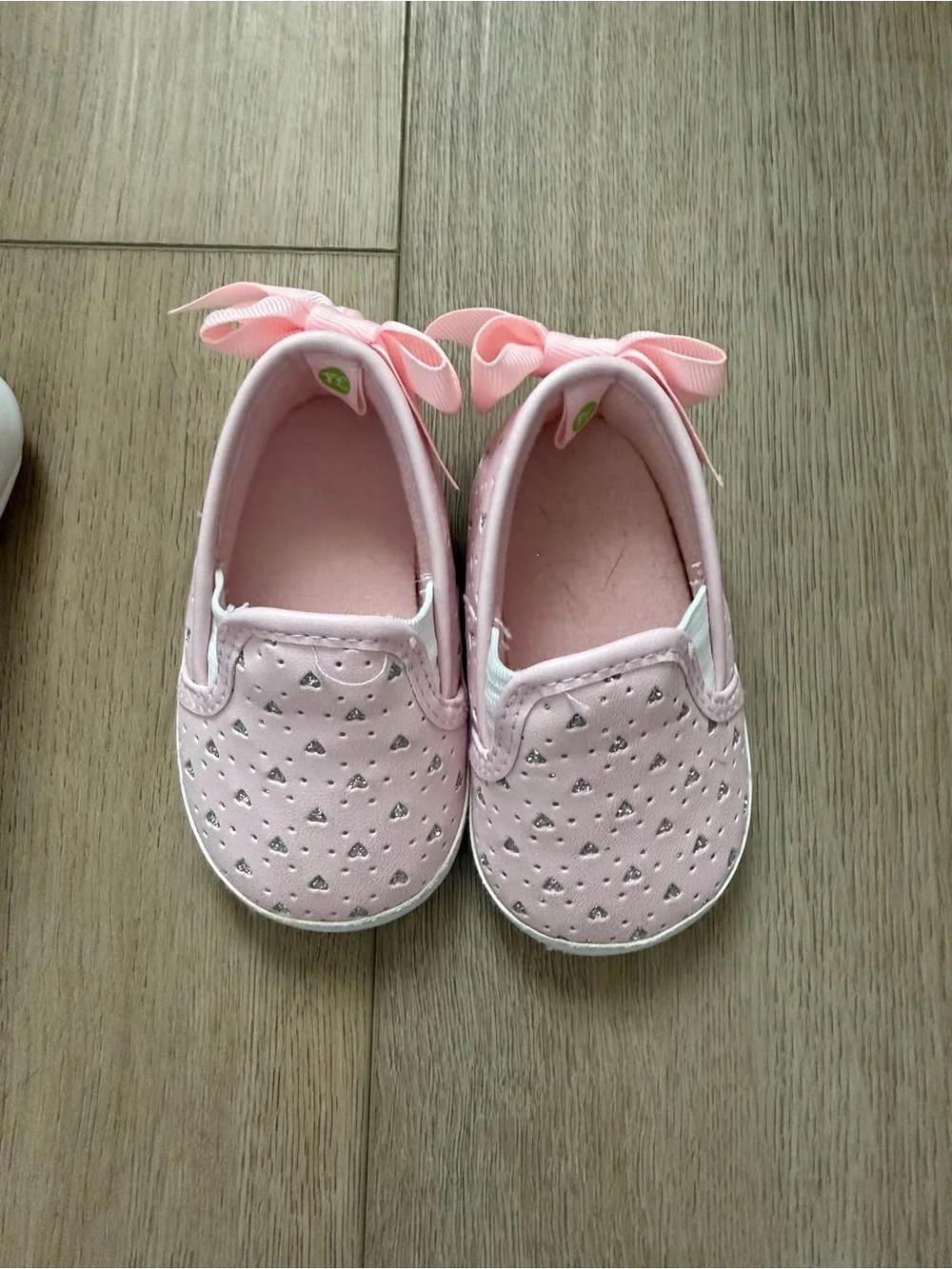 Kids Pink & White Ballet-Style Shoes with Bows
